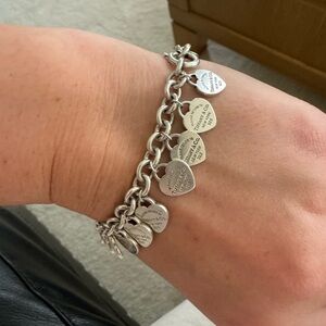 Tiffany multi heart bracelet